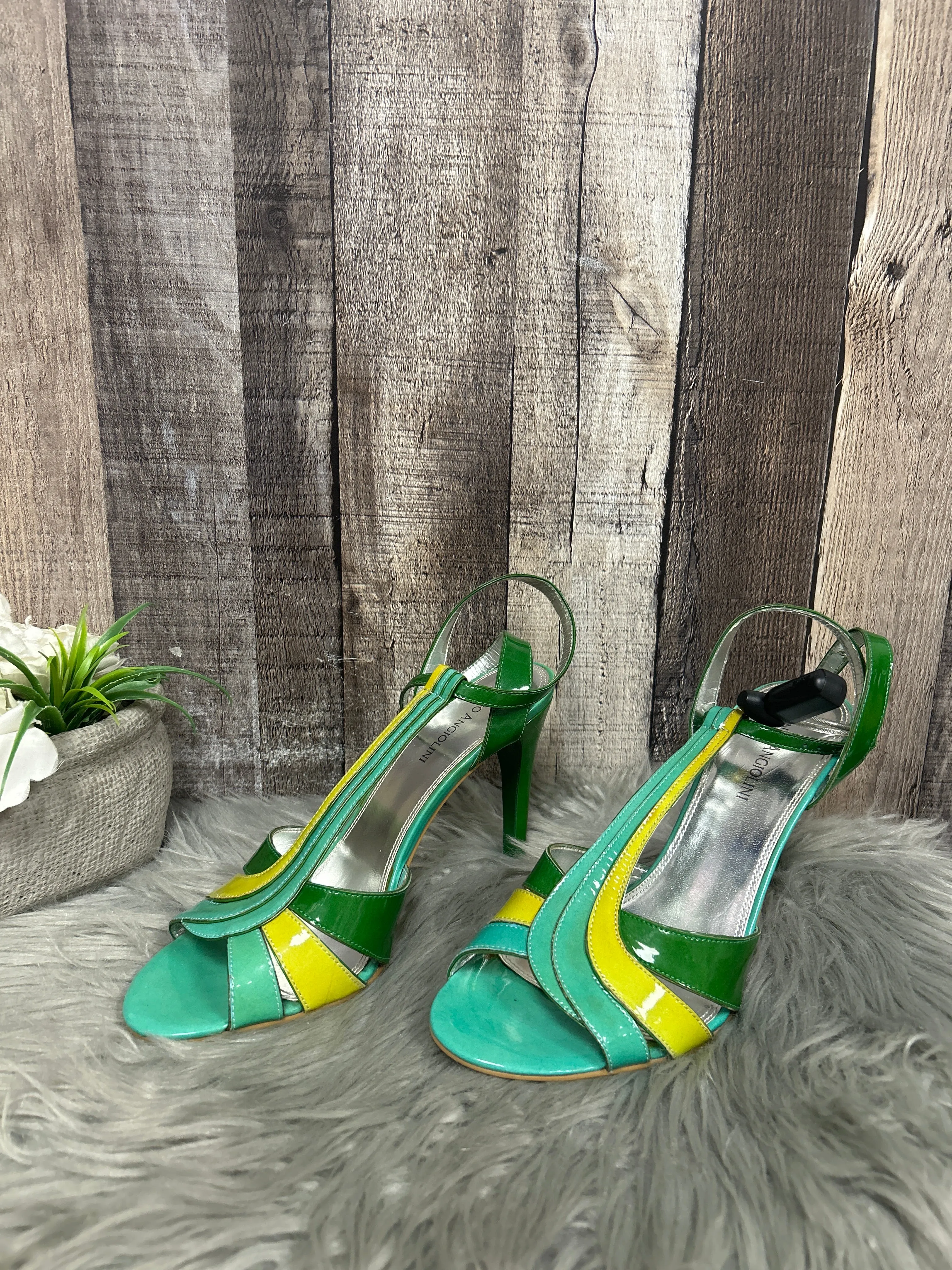 Shoes Heels Stiletto By Enzo Angiolini In Green, Size: 8.5