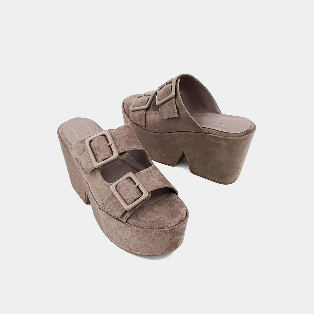 Shushop Mushroom Suede Graceland Platforms (1 SIZE 9)