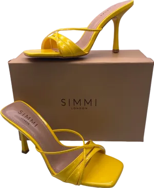 Simmi Yellow Patent Macy-3 Danique Heels UK 5