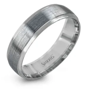 Simon G. Rose & White Gold Two-Tone 6 MM Men's Wedding Band