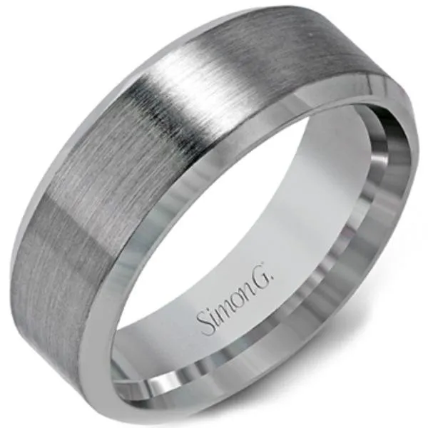 Simon G. Satin Finished Wedding Band with High Polished Edges