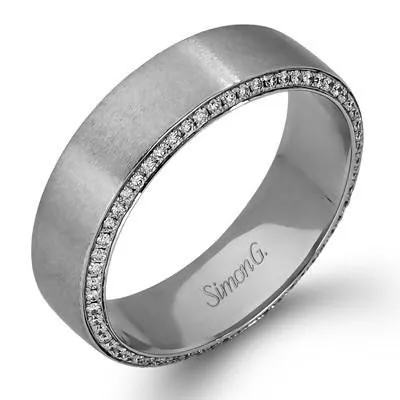 Simon G. Two-Tone Gold Diamond Eternity Wedding Band