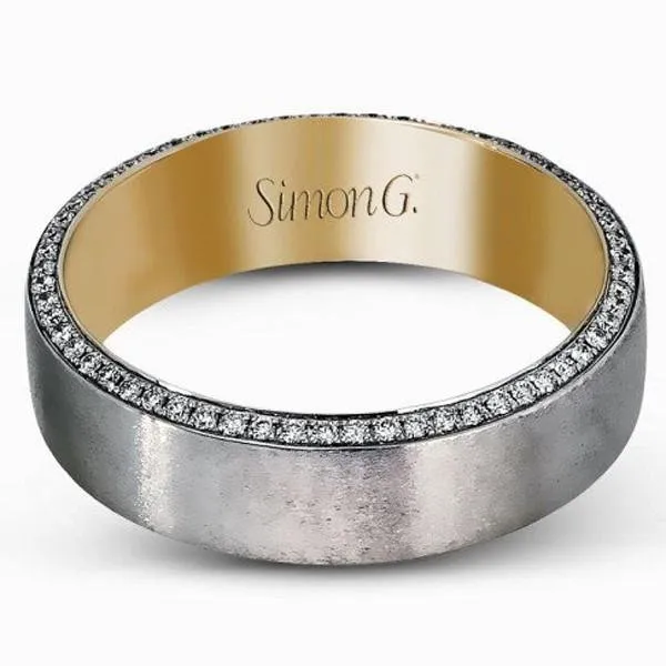 Simon G. Two-Tone Gold Diamond Eternity Wedding Band
