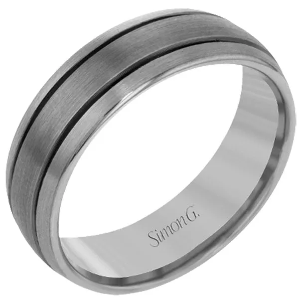 Simon G. Two-Tone Grey Gold Men's Wedding Band