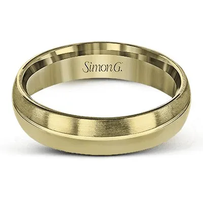Simon G. White & Rose Gold "Brushed" Two-Tone Men's Wedding Band