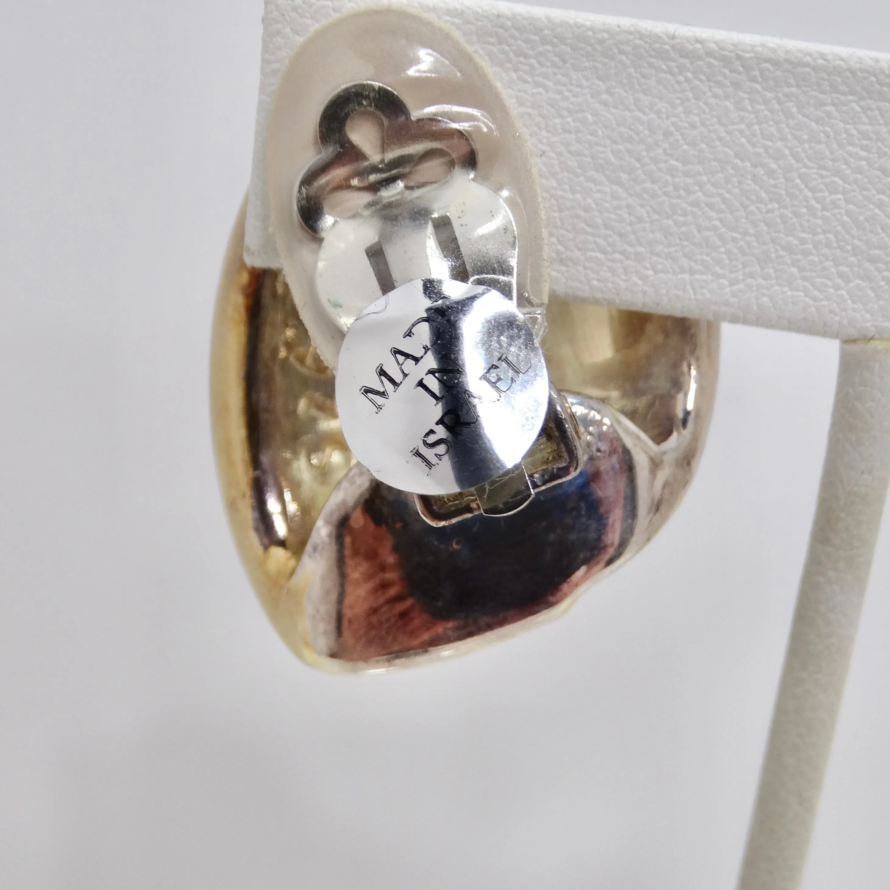 Simon Sebbag 1980s Sterling Silver Knot Clip On Earrings
