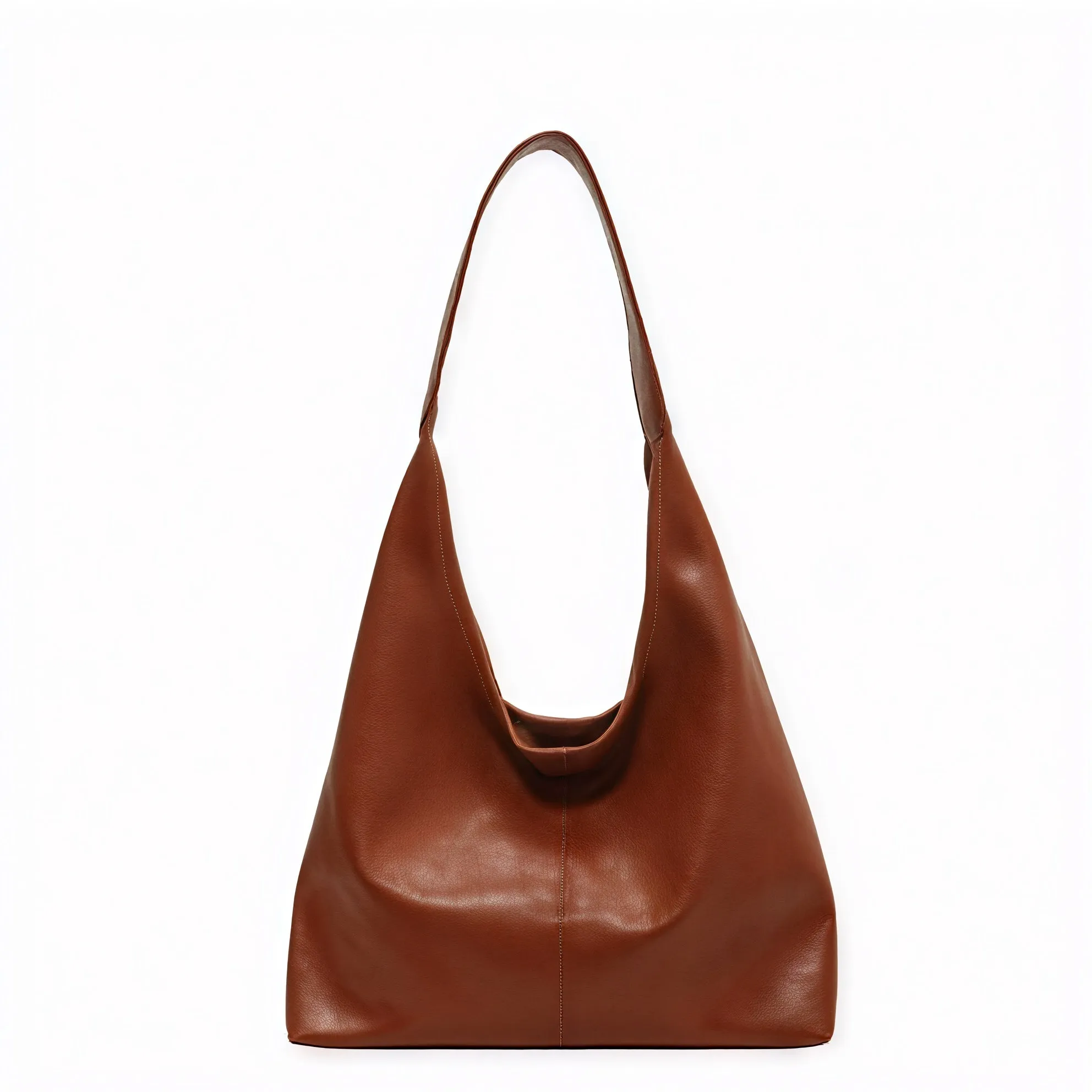 Slouchy Shoulder Bag - Minimalist Crescent Hobo