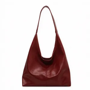 Slouchy Shoulder Bag - Minimalist Crescent Hobo
