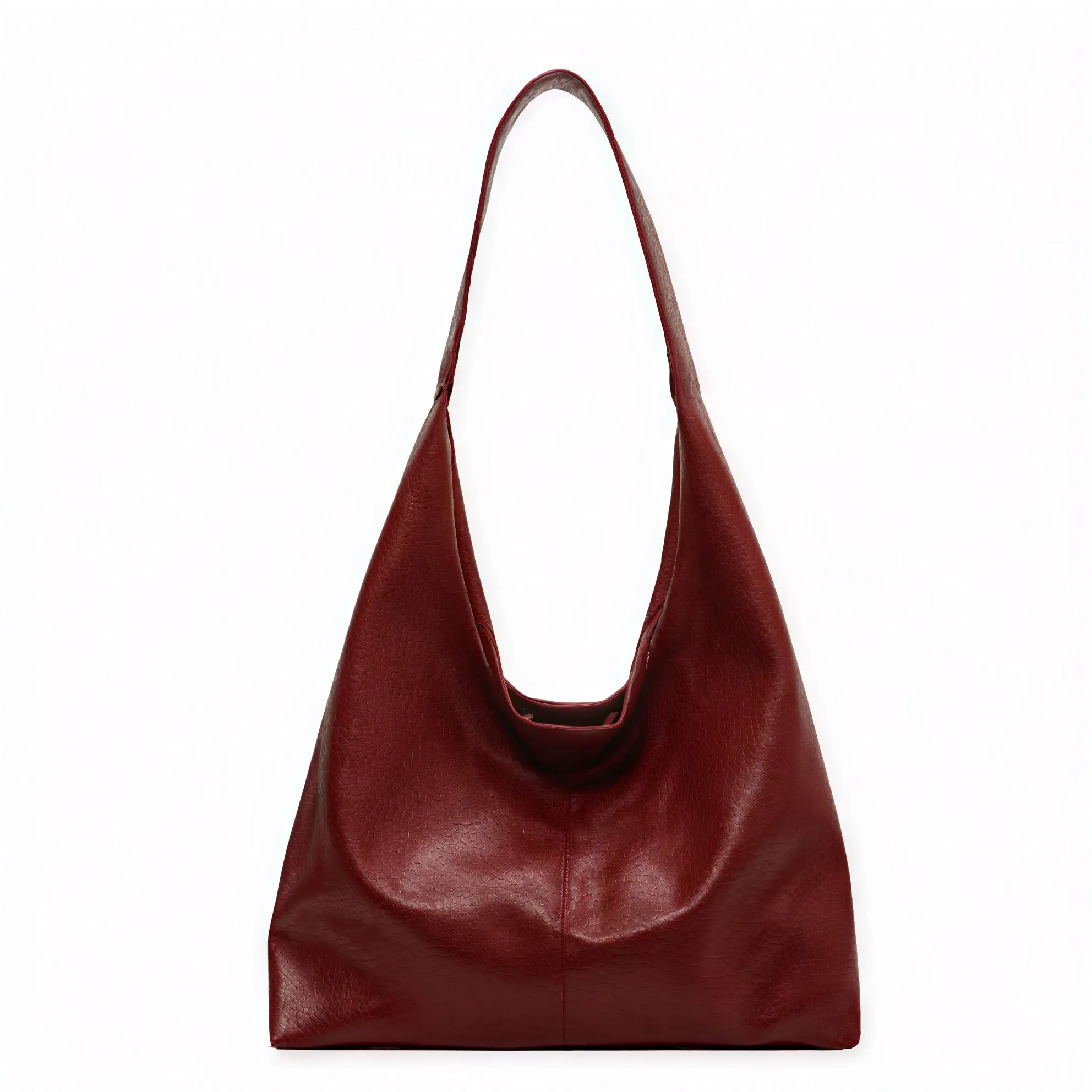 Slouchy Shoulder Bag - Minimalist Crescent Hobo