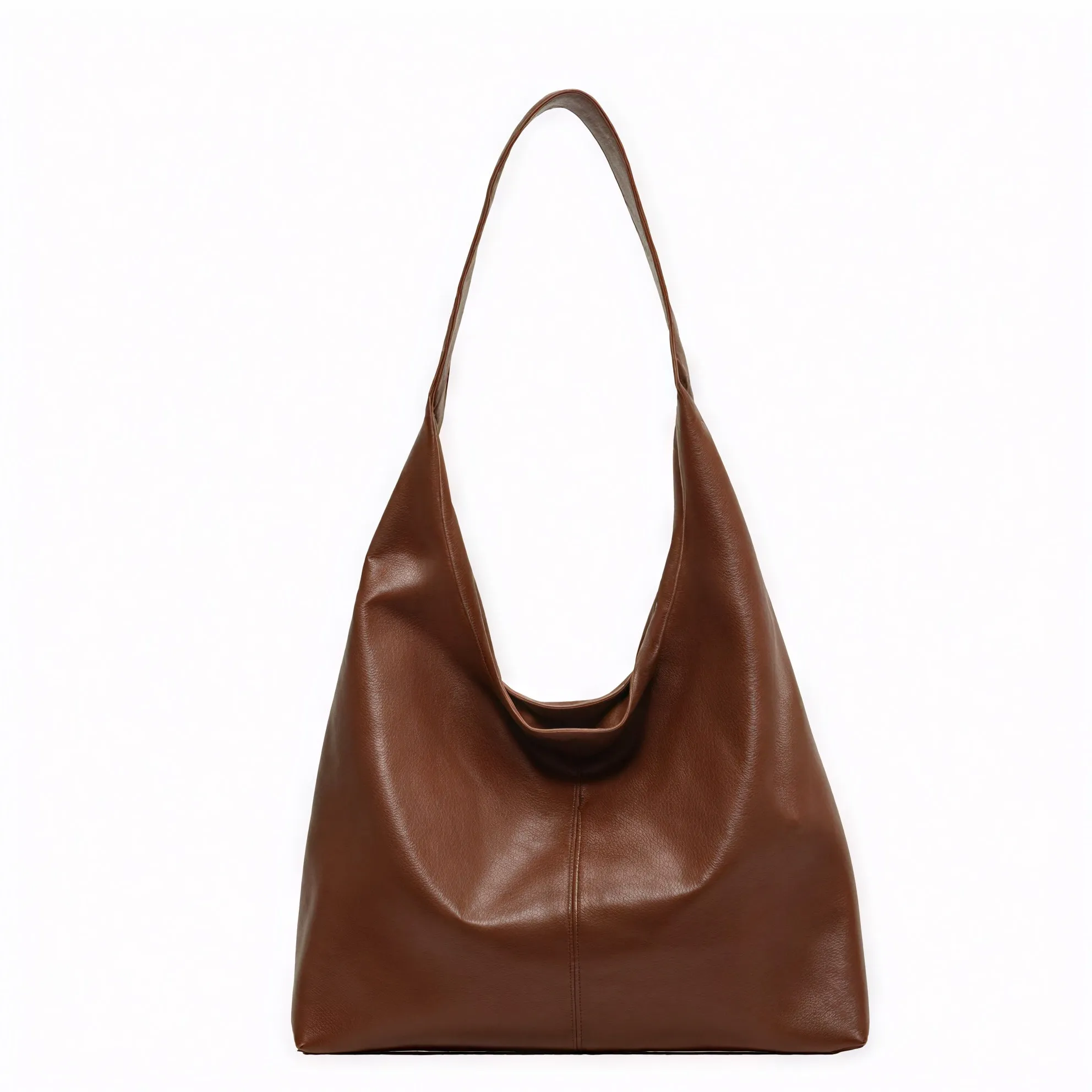 Slouchy Shoulder Bag - Minimalist Crescent Hobo