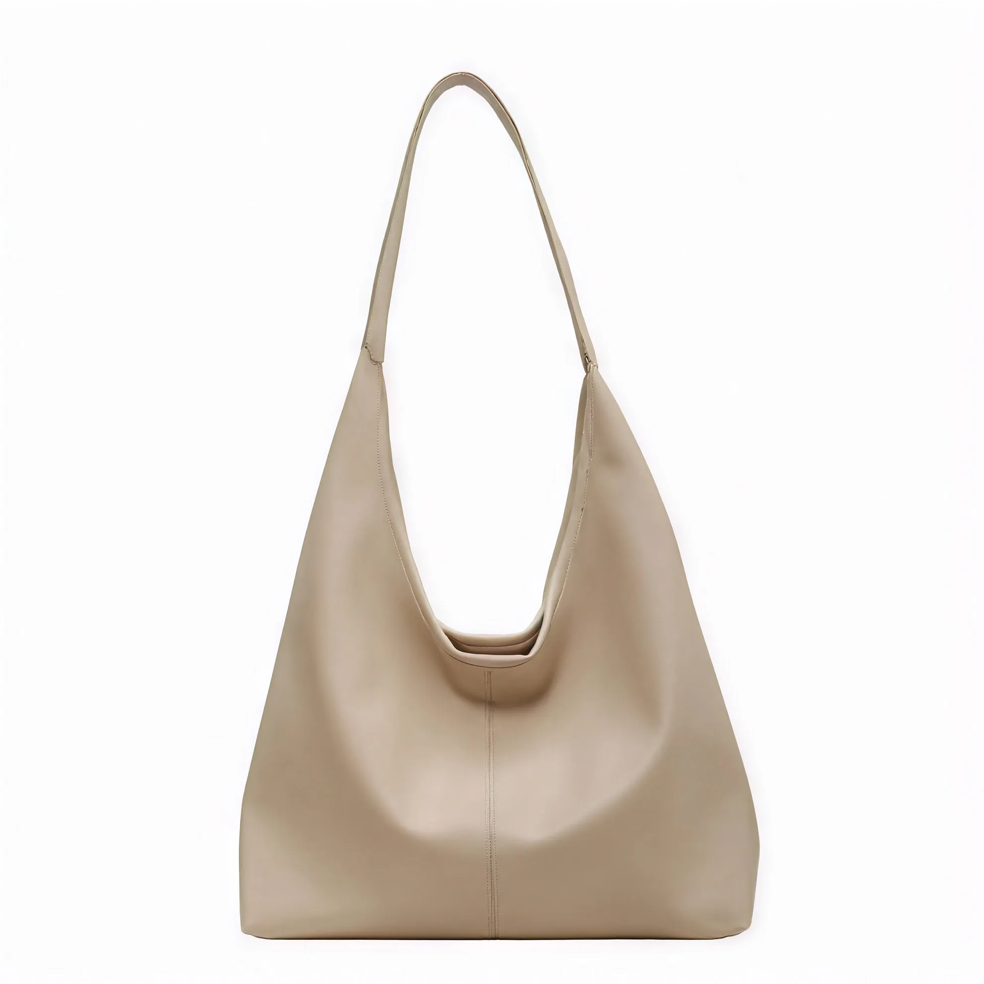 Slouchy Shoulder Bag - Minimalist Crescent Hobo