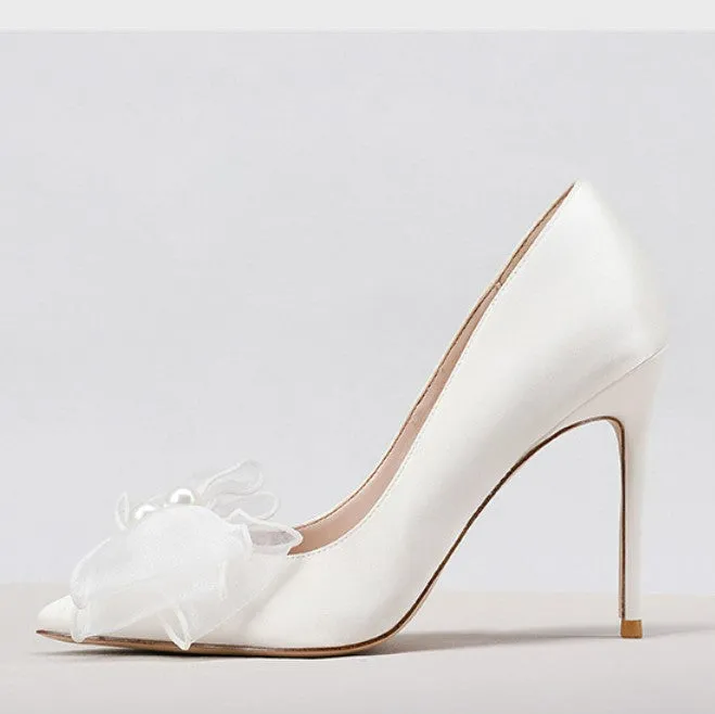 Small Feet Silk Satin Wedding Heels GS53