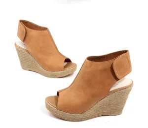 Small Size Peep Wedge Sandals SILVIA