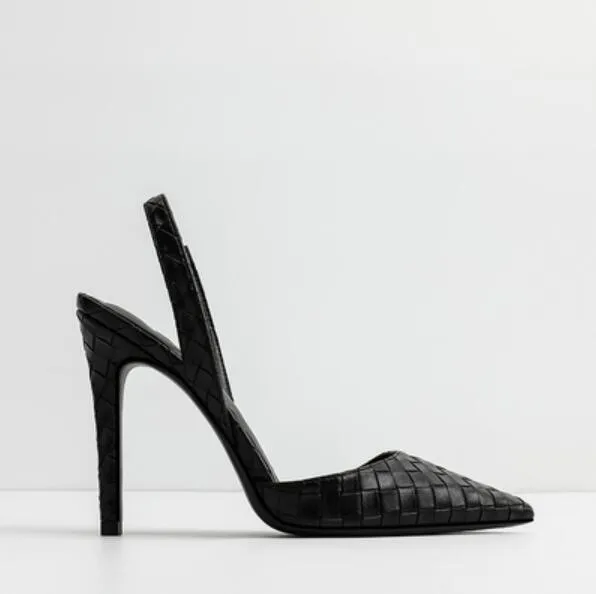Small Size Pointy Slingback Heeled Shoes GS186