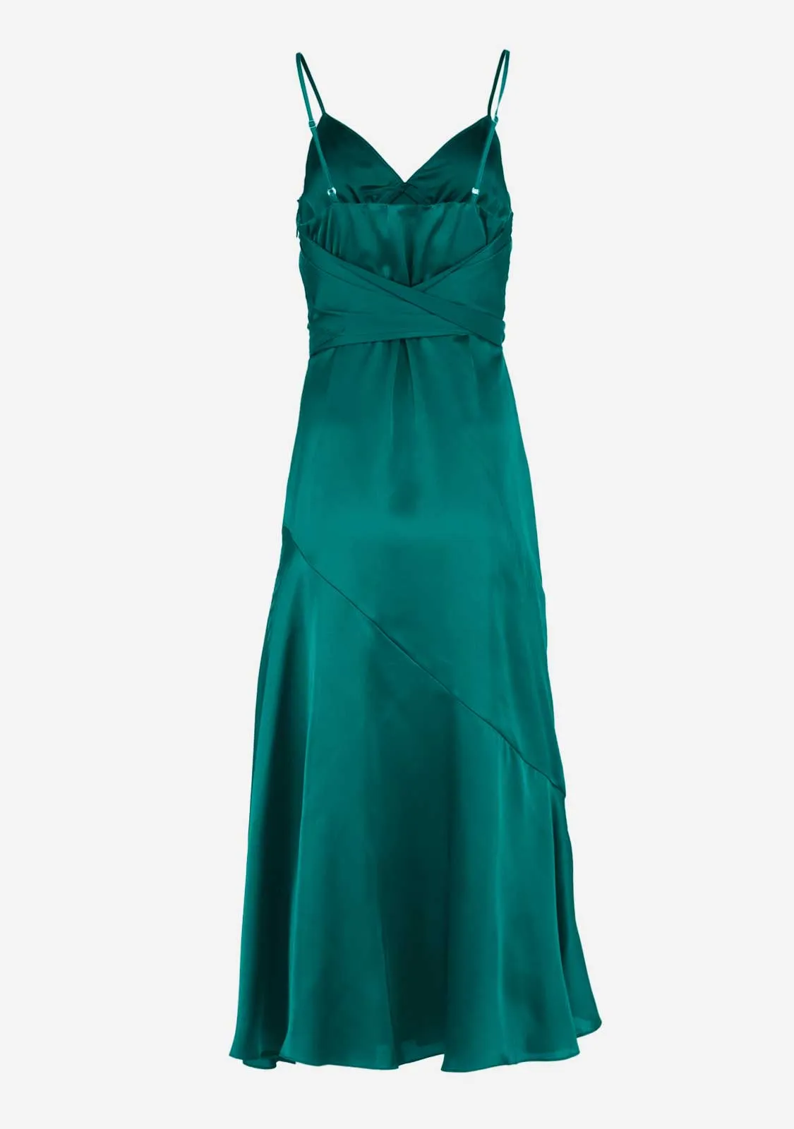 Solid Sleeveless Midi Dress w Side Slit