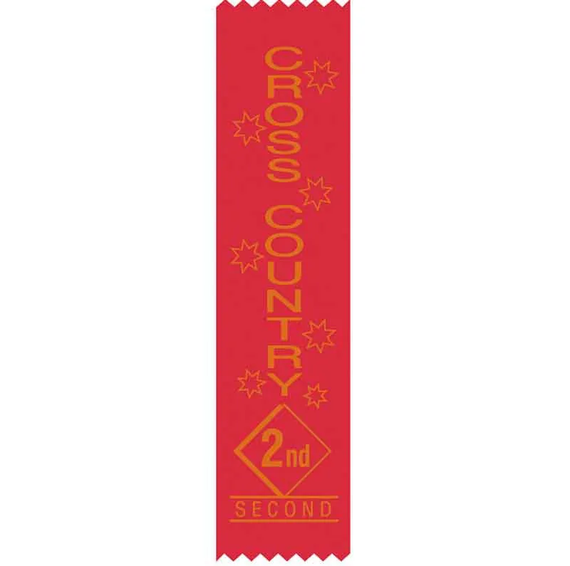 SR16 2nd Place Cross Country Satin Ribbons