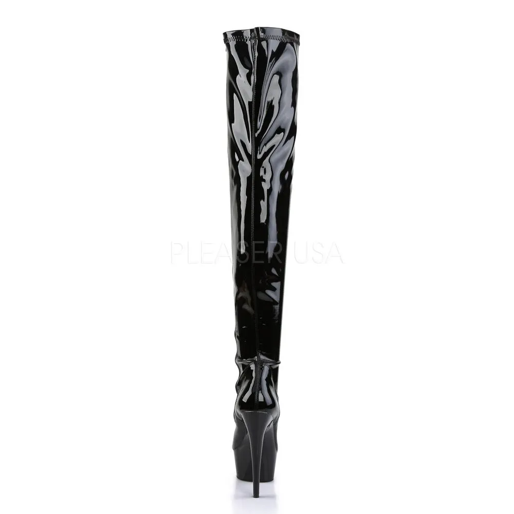 SS-DELIGHT-3000 Platform Boot  | Black Patent