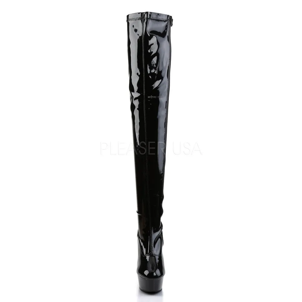 SS-DELIGHT-3000 Platform Boot  | Black Patent