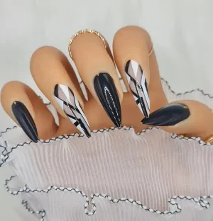 Stiletto Black and beige