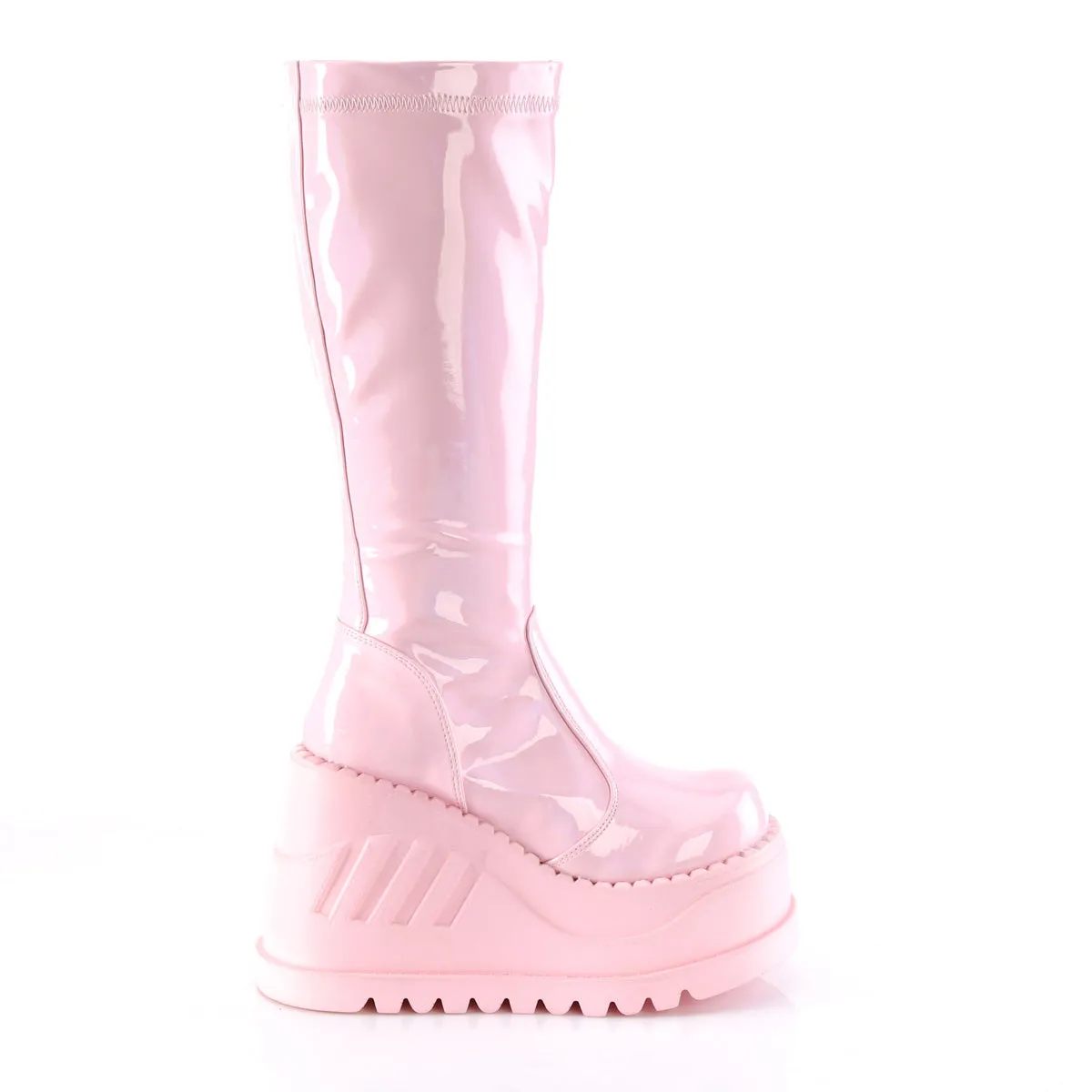 STOMP-200  Baby Pink Hologram Stretch Patent