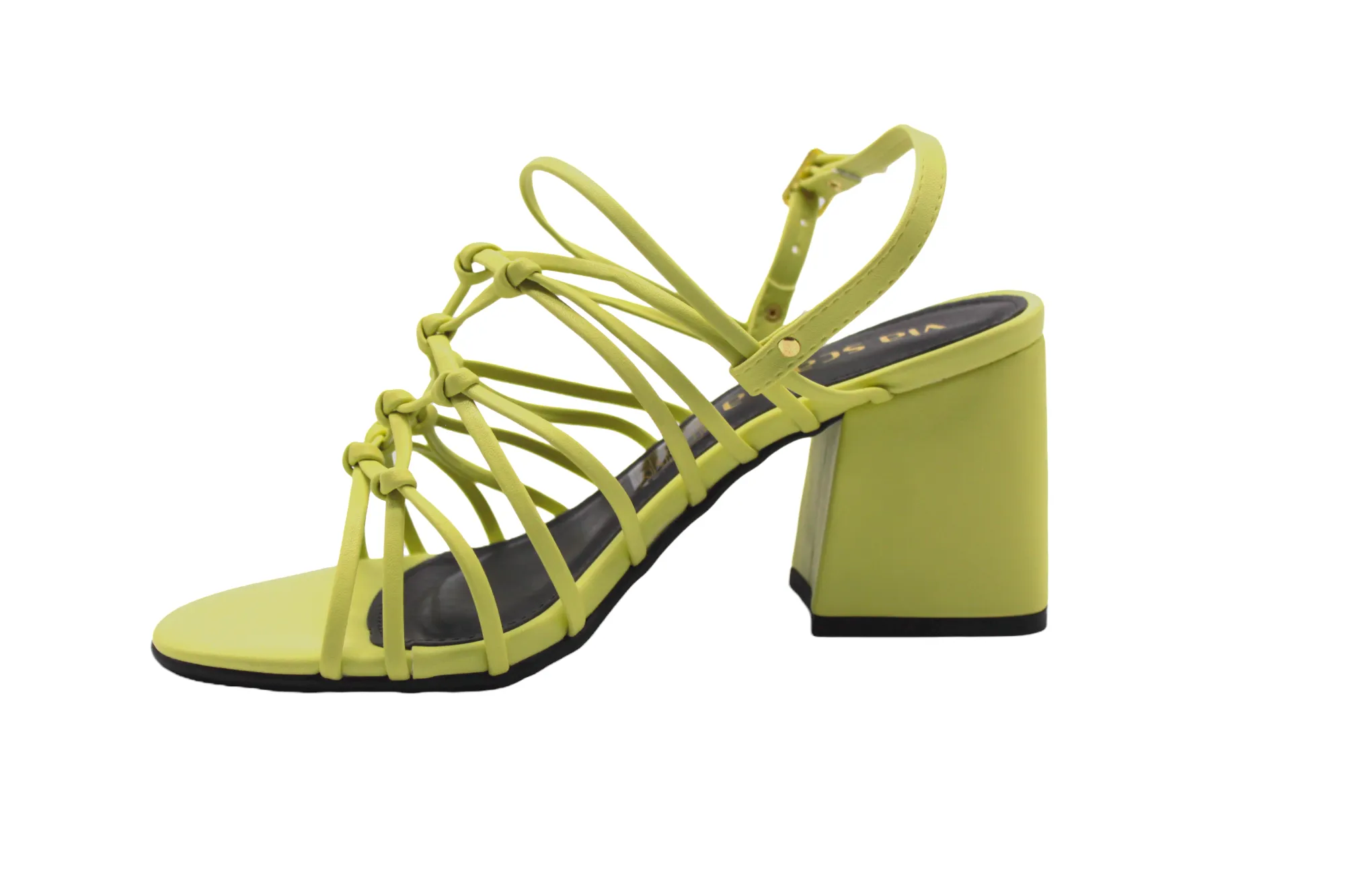 Strappy Lime Green Heeled Sandals