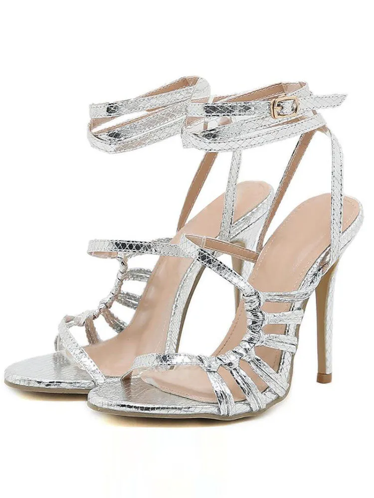 Strappy Stiletto Heels Sandals