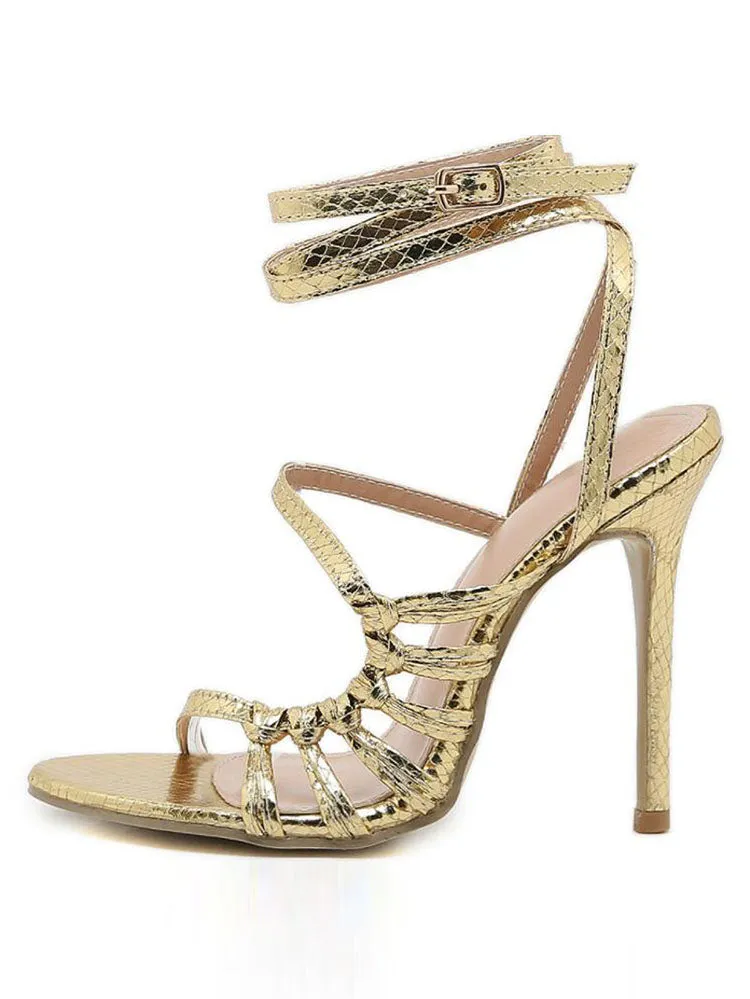 Strappy Stiletto Heels Sandals