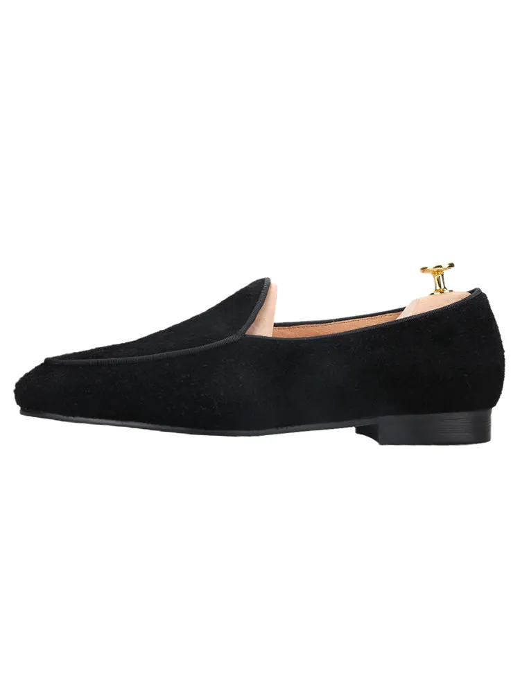 Summer new long suede slip-on slip-ons European and American minimalist style classic men's loafers for daily leisure