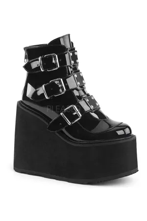 SWING-105 Demonia Platform Pump | Black Patent