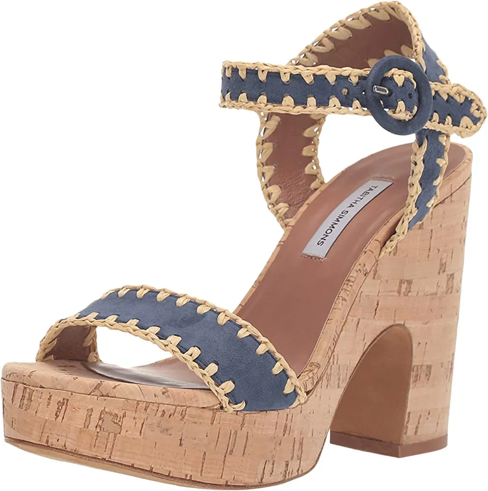 Tabitha Simmons Elena Whip Cadet Blue KSU/NATRaffia