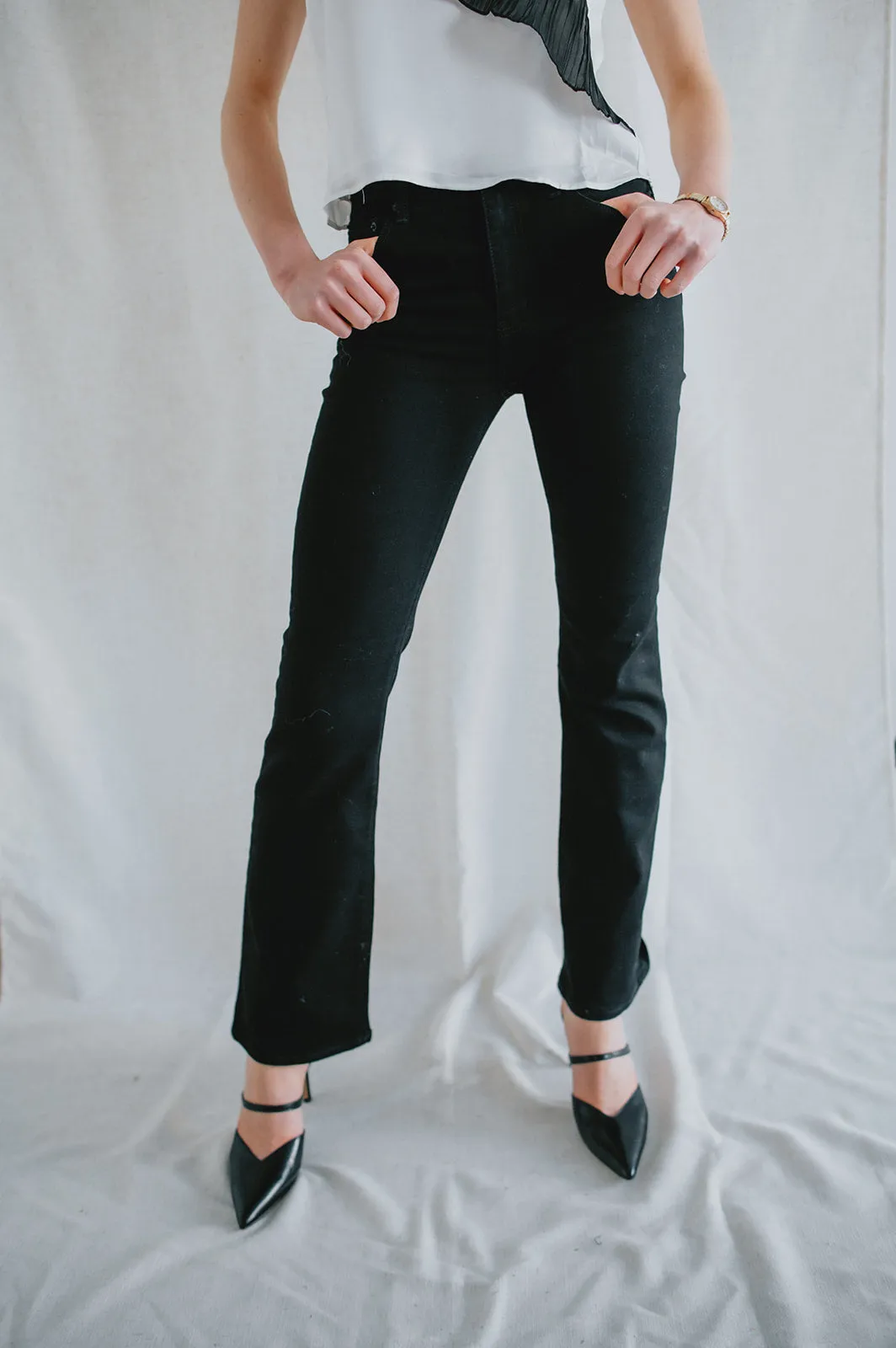 The Kanika Heels by Dolce Vita - Midnight Black Crinkle