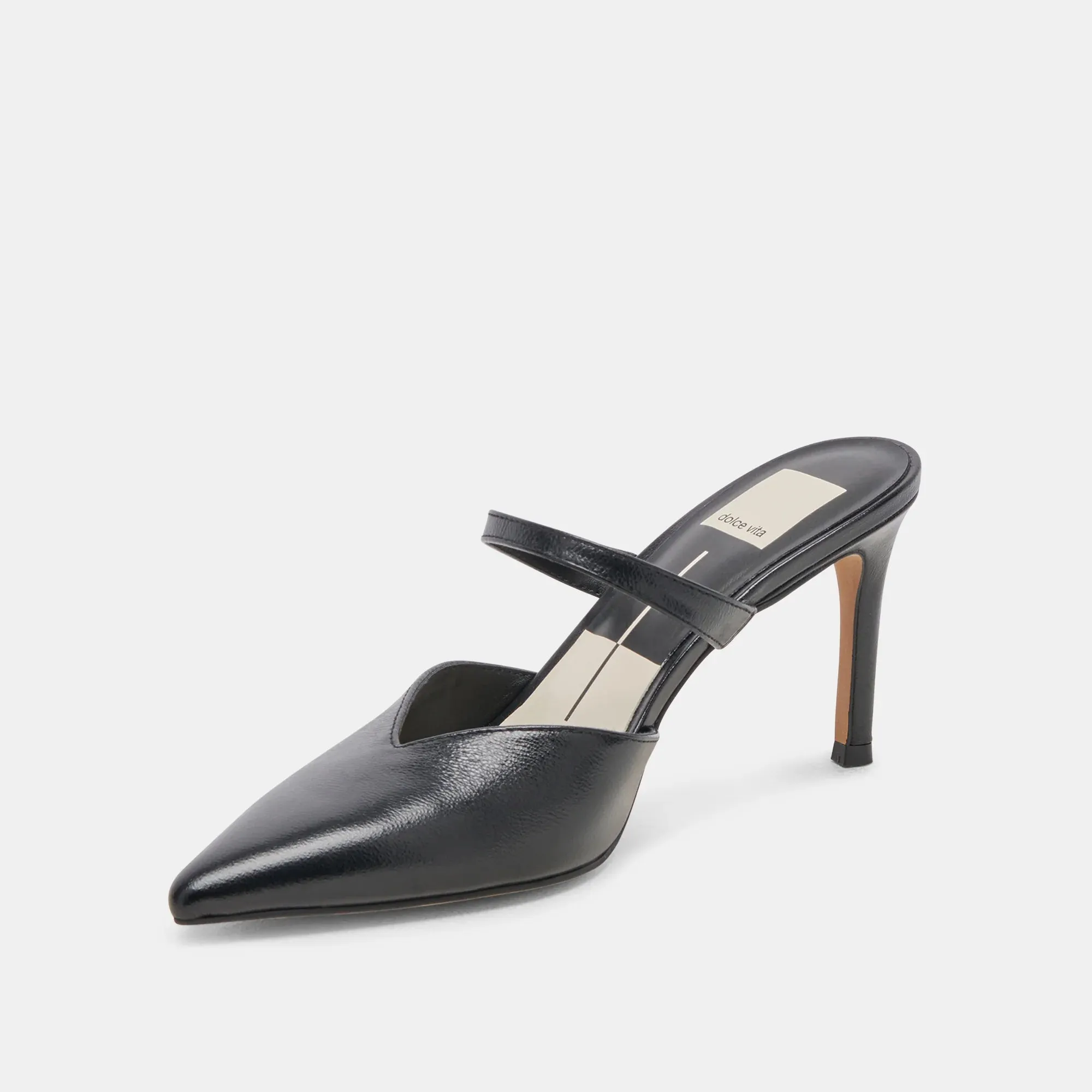 The Kanika Heels by Dolce Vita - Midnight Black Crinkle