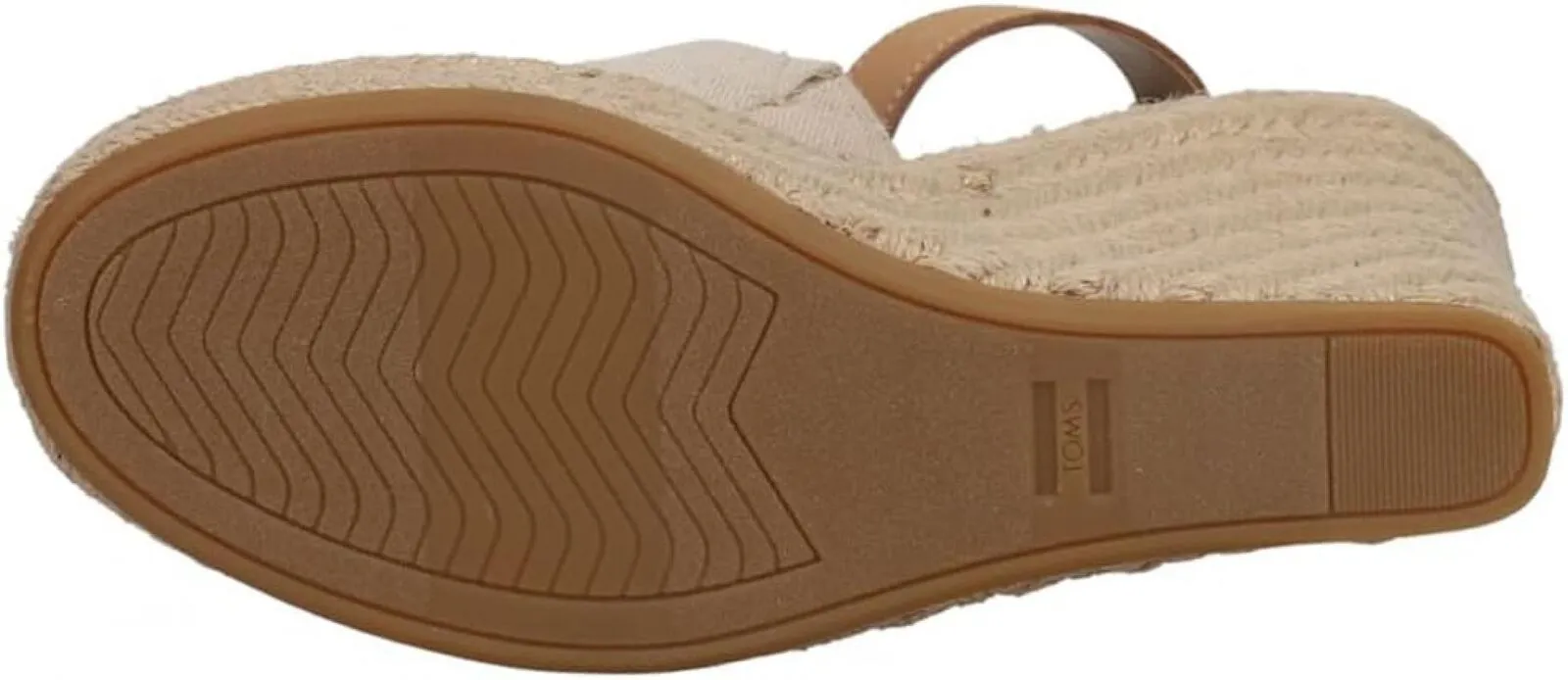 Toms Womens Marisol Platform Wedge Shoes 10016358 Natural Brown 10M