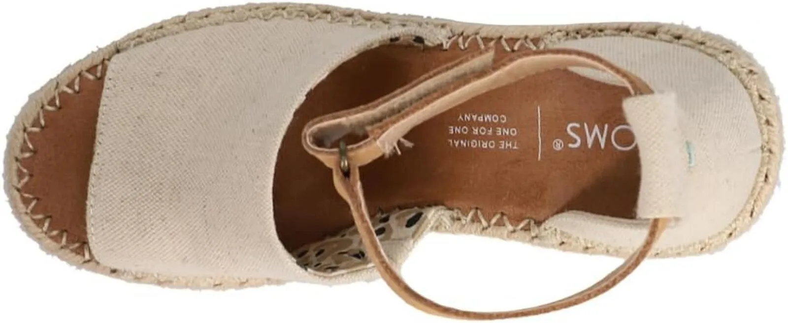 Toms Womens Marisol Platform Wedge Shoes 10016358 Natural Brown 10M