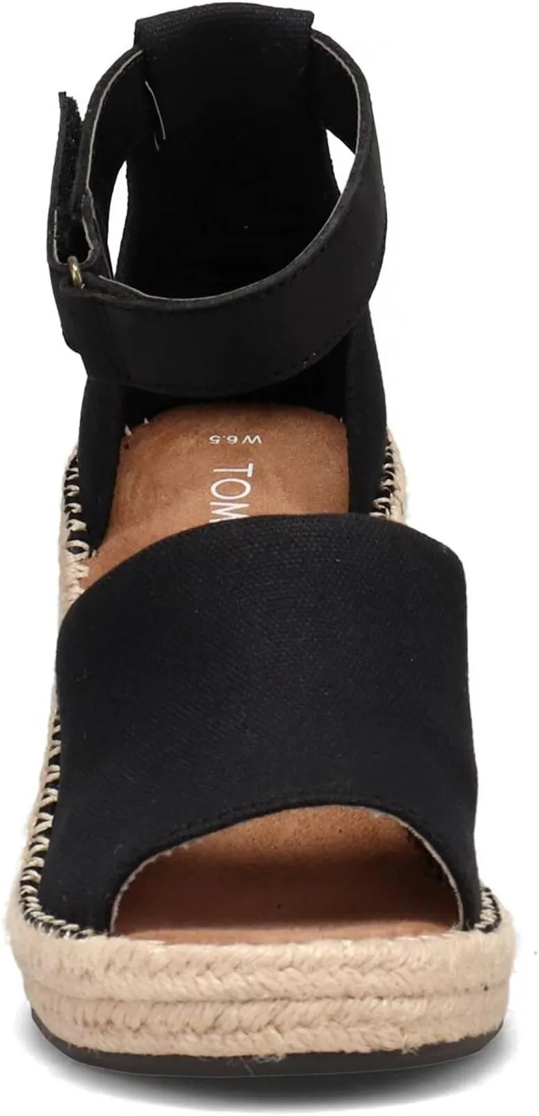 Toms Womens Marisol Platform Wedge Shoes 10016380 Black 7.5M