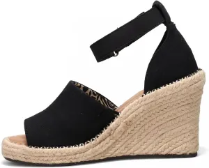 Toms Womens Marisol Platform Wedge Shoes 10016380 Black 7.5M