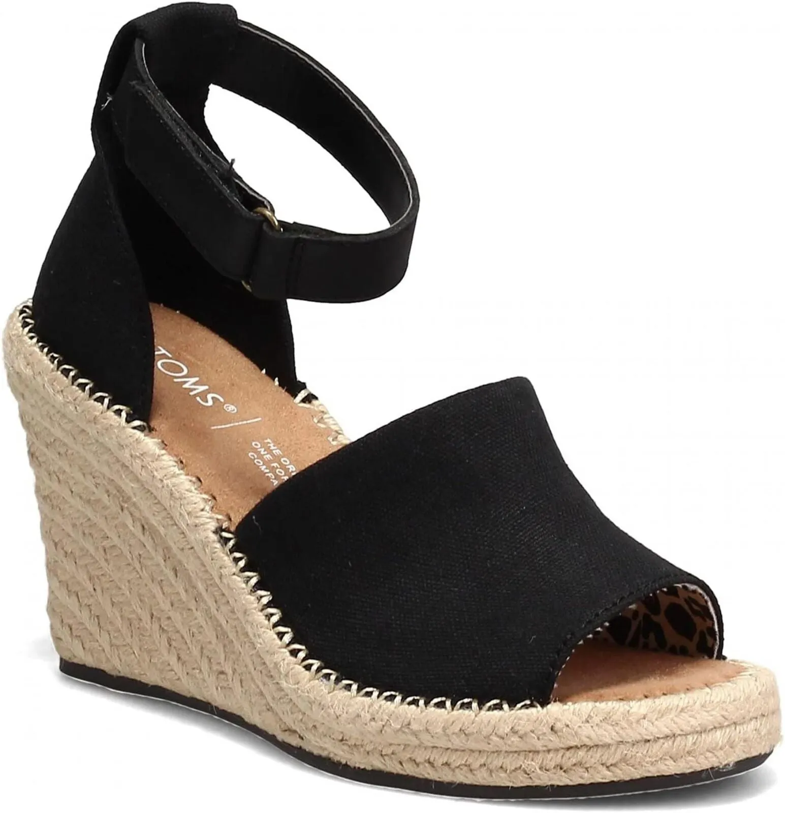 Toms Womens Marisol Platform Wedge Shoes 10016380 Black 7.5M