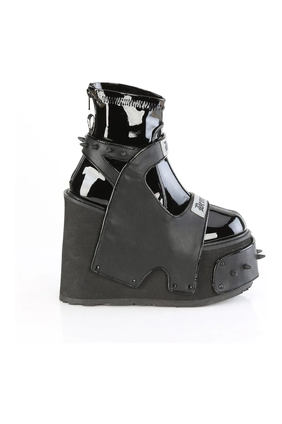 TRANSFORMER-808 Black Vegan Leather Cyber Shoe