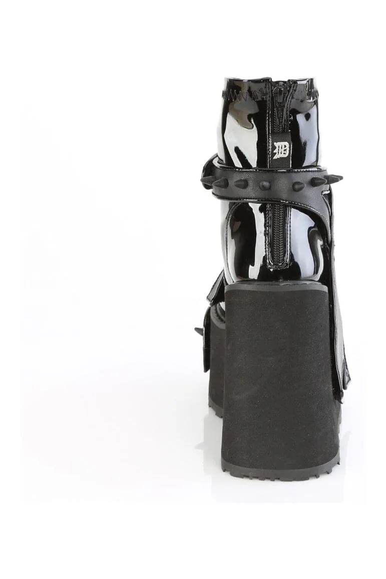 TRANSFORMER-808 Black Vegan Leather Cyber Shoe