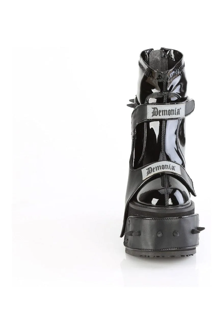 TRANSFORMER-808 Black Vegan Leather Cyber Shoe