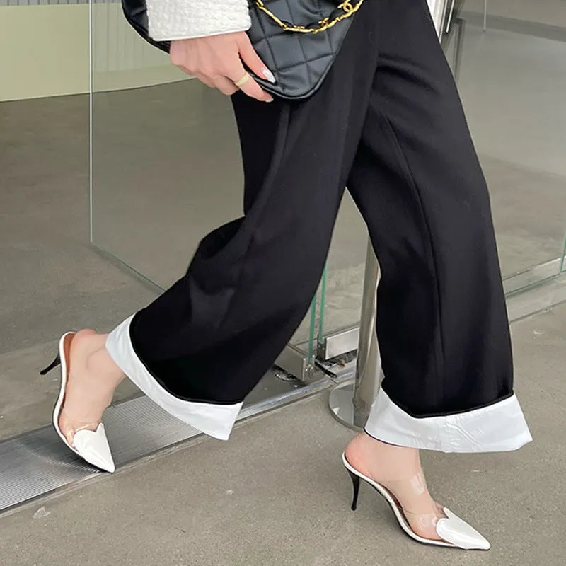 Transparent Love Face Color Stiletto High Heels