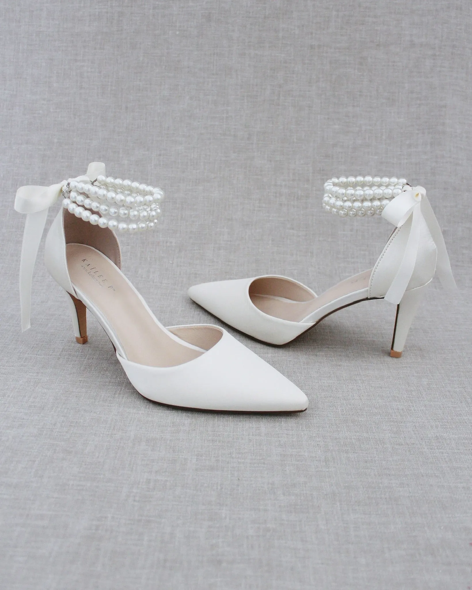 Trinity Pearl Wrap Bridal Shoes