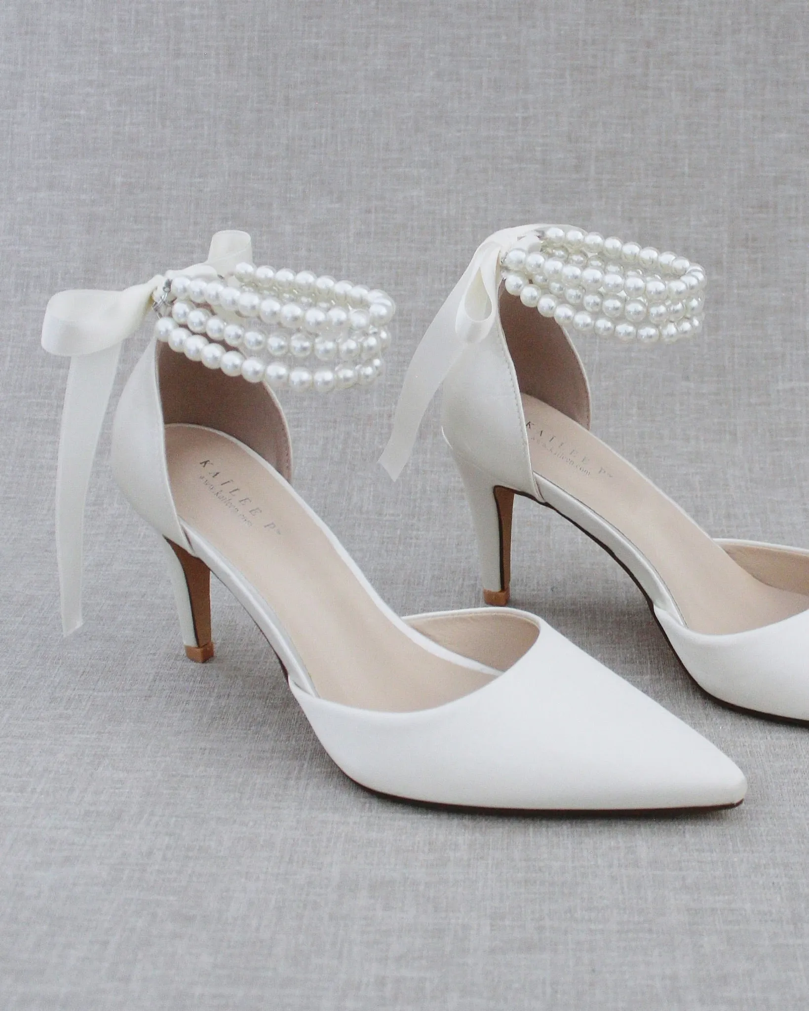 Trinity Pearl Wrap Bridal Shoes