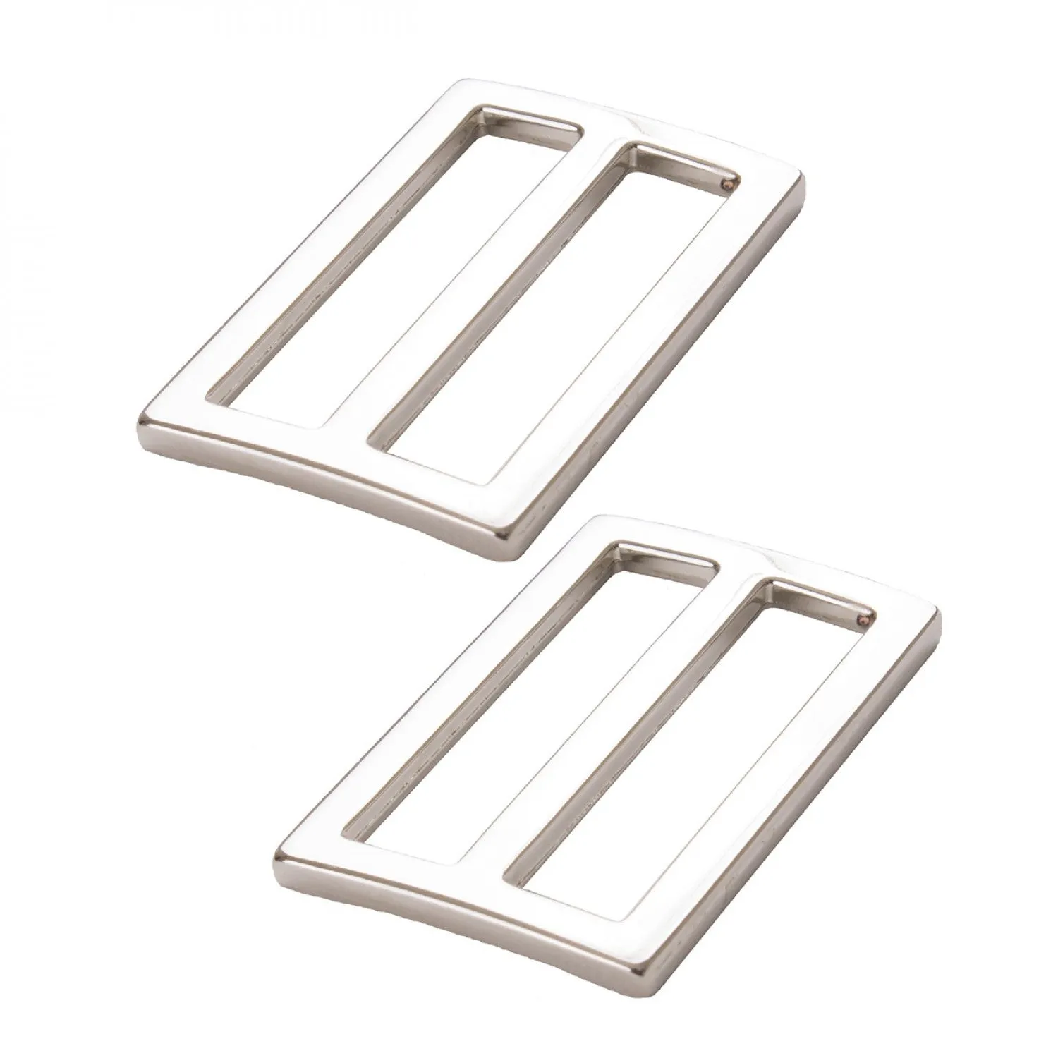Two 1.5" flat Widemouth Sliders byAnnie in Nickel