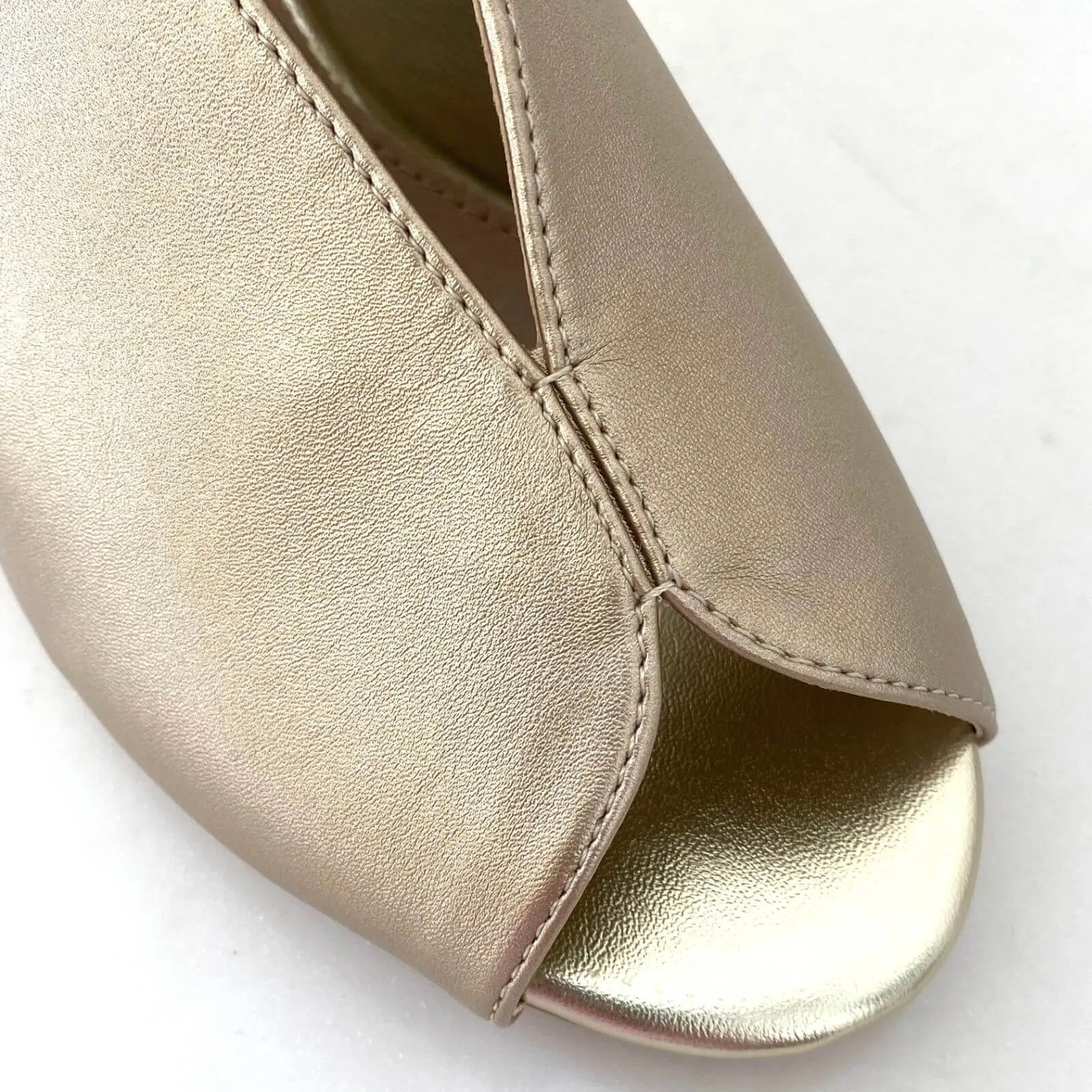 Una Healy Straight Life Sling Back Jewelled Heel Sandals - Gold