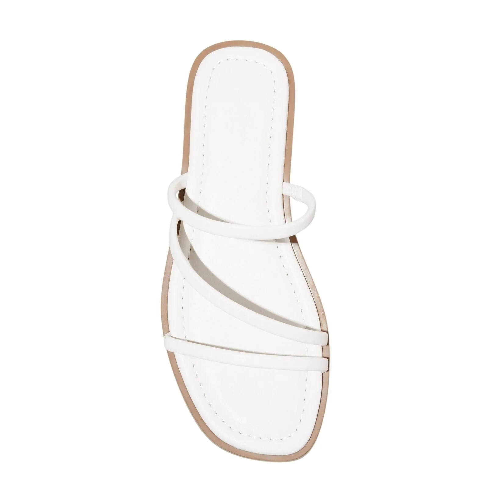 Universal Thread Womens Louie Strappy Slide Sandals Cream Off White 7.5M