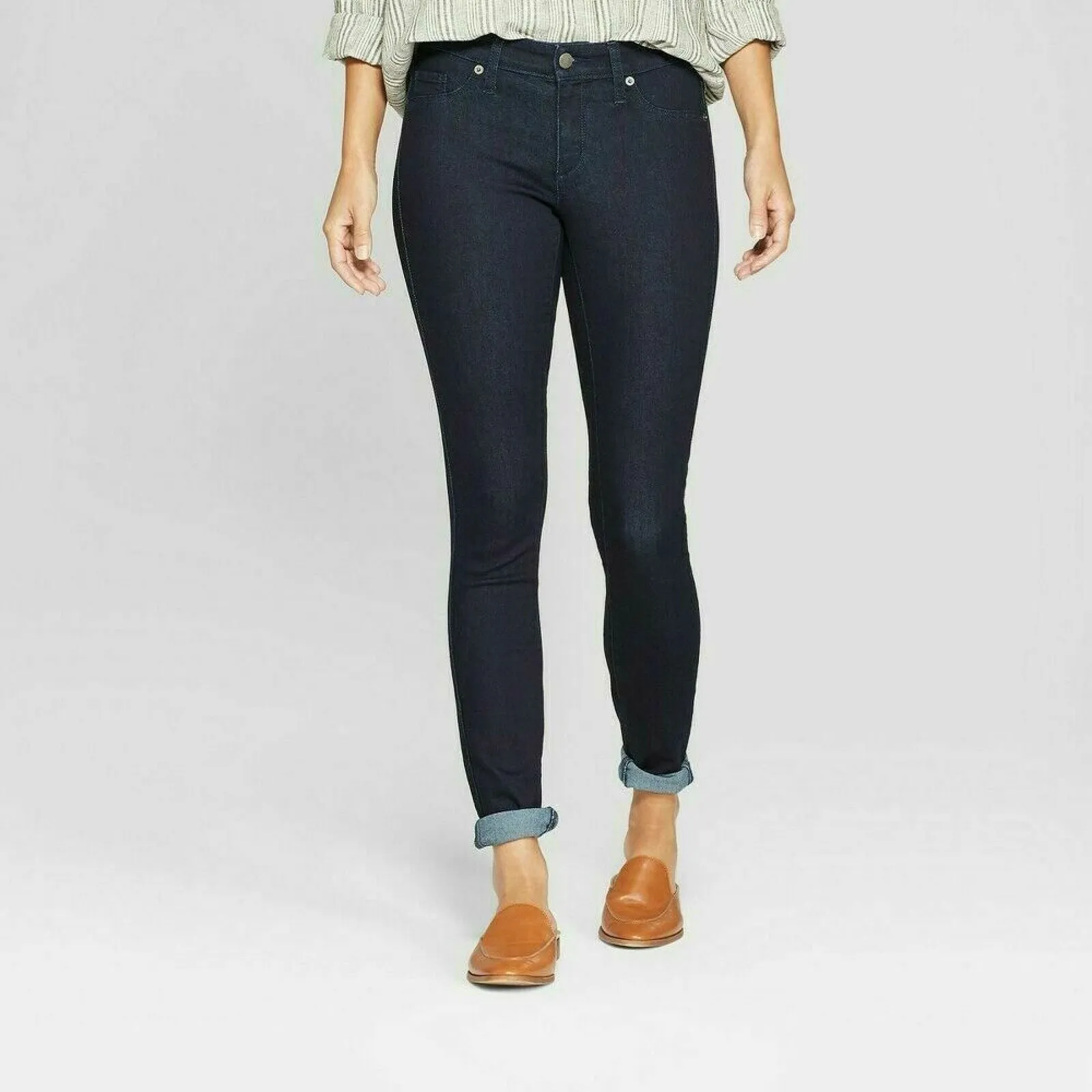 Universal Thread Women's Mid Rise Stretch Denim Jeggings Navy 18