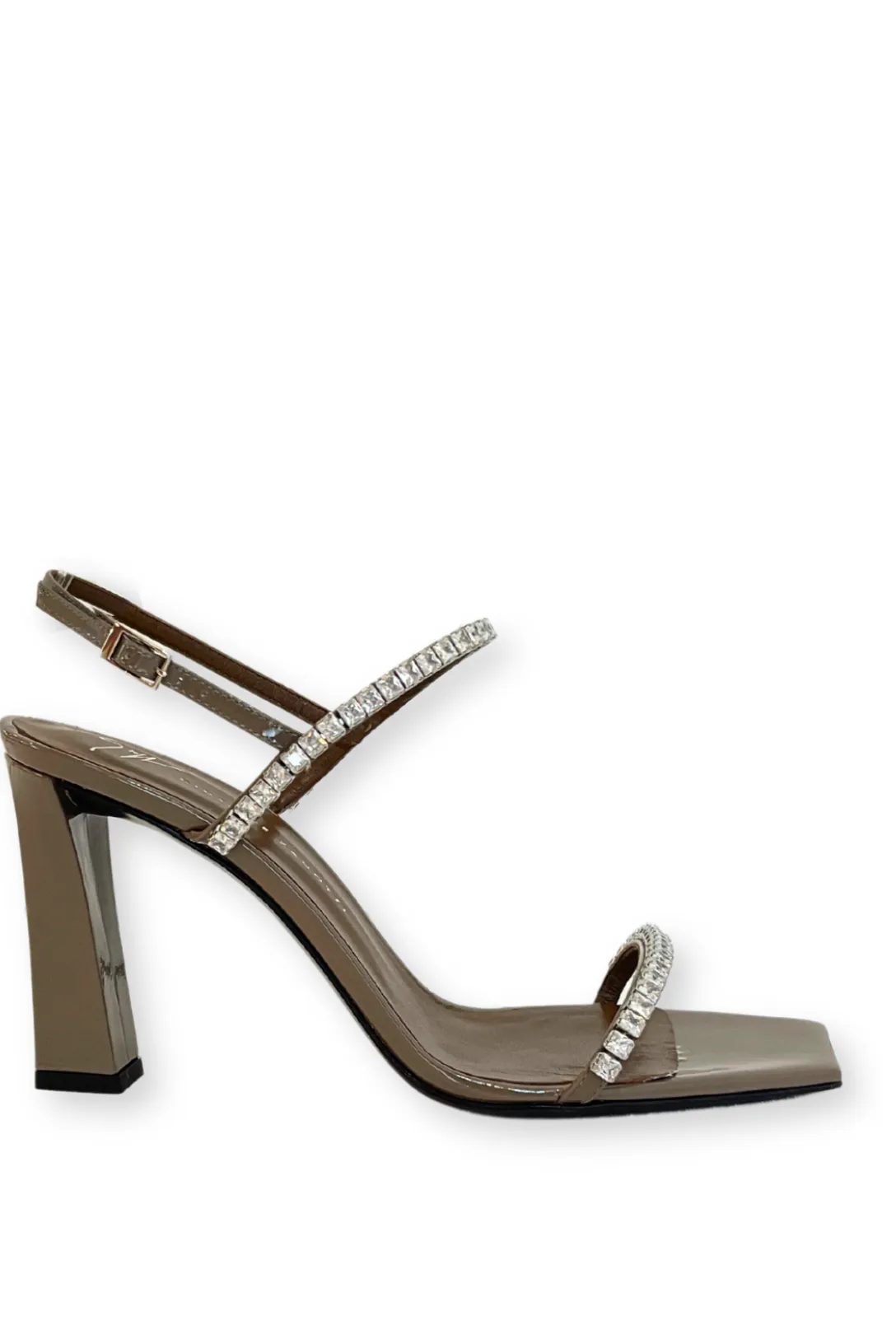 Vernice Patent Slingback Sandal | Crystal