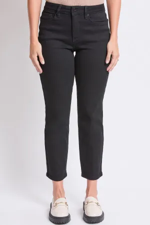Vintage High Rise Slim Straight Jeans - Black
