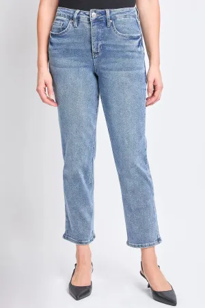 Vintage High Rise Slim Straight Jeans - Light Wash